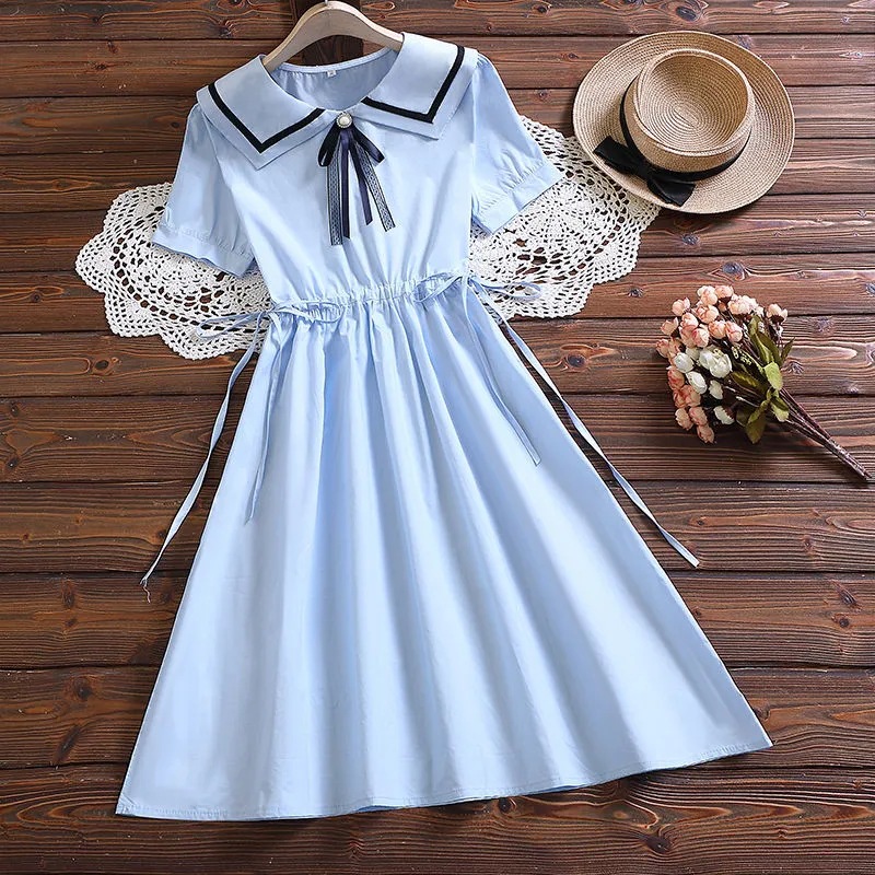 女大童连衣裙夏季甜美女孩韩版小学生十二三岁漂亮洋气学院风裙子