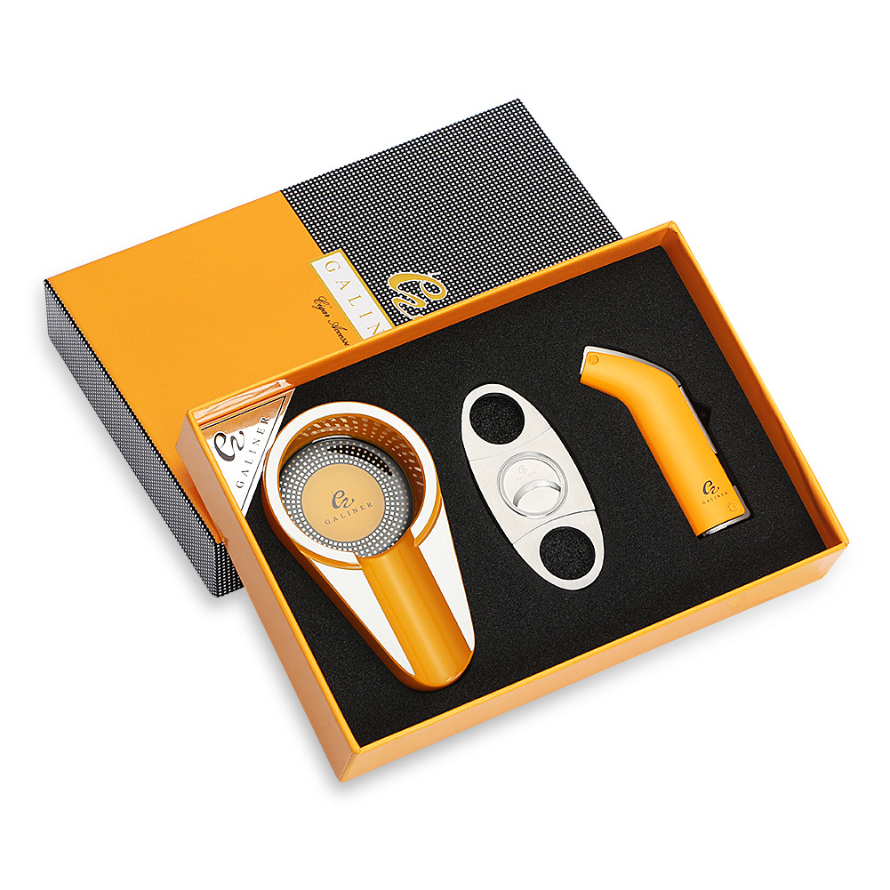 雪茄剪套装专用雪茄刀打孔器喷枪打火机工具雪茄剪刀配件礼盒装