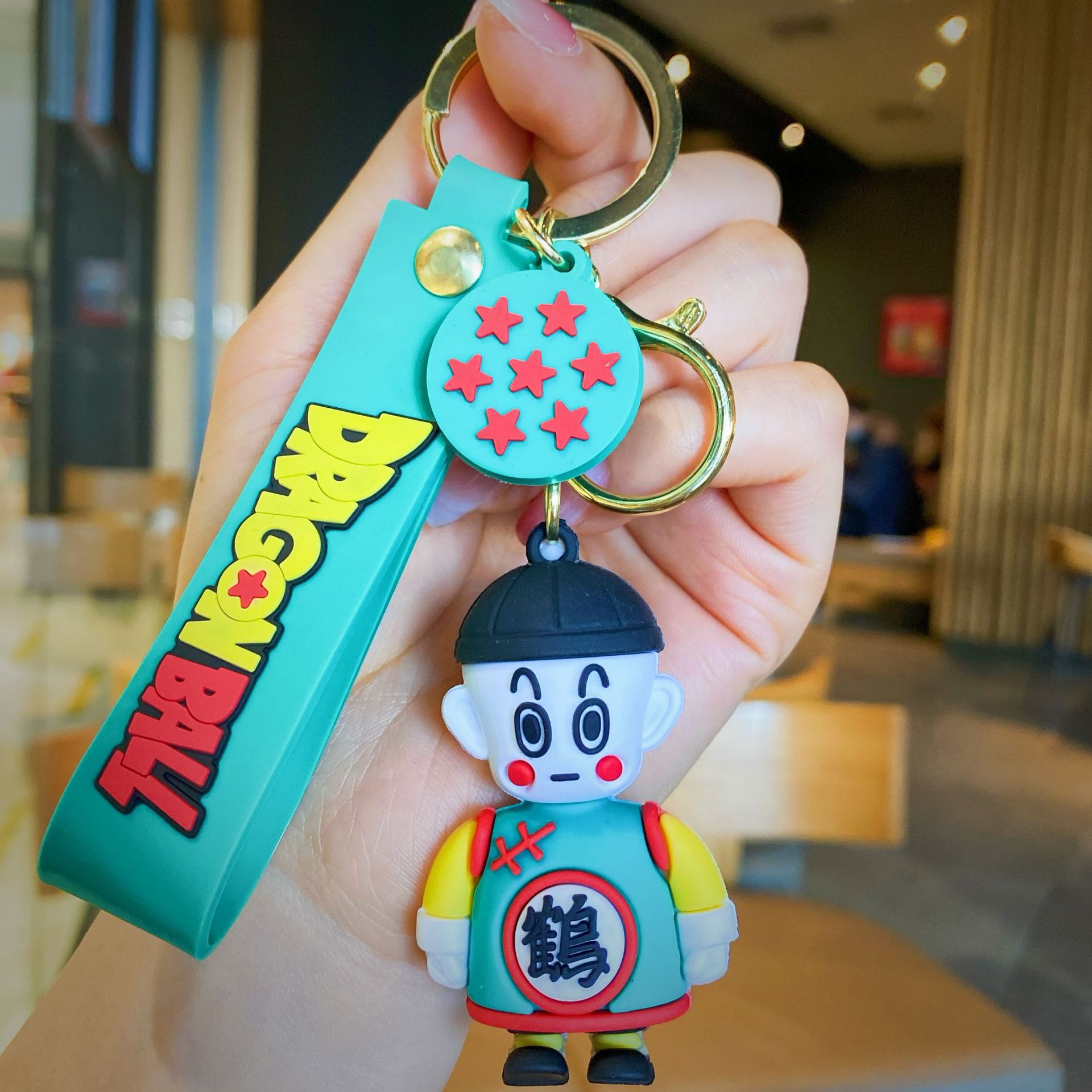 Cartoon Anime Dragon Ball Keychain Stereo Monkey King Doll Schoolbag Car Key Chain Ornament Gifts Wholesale