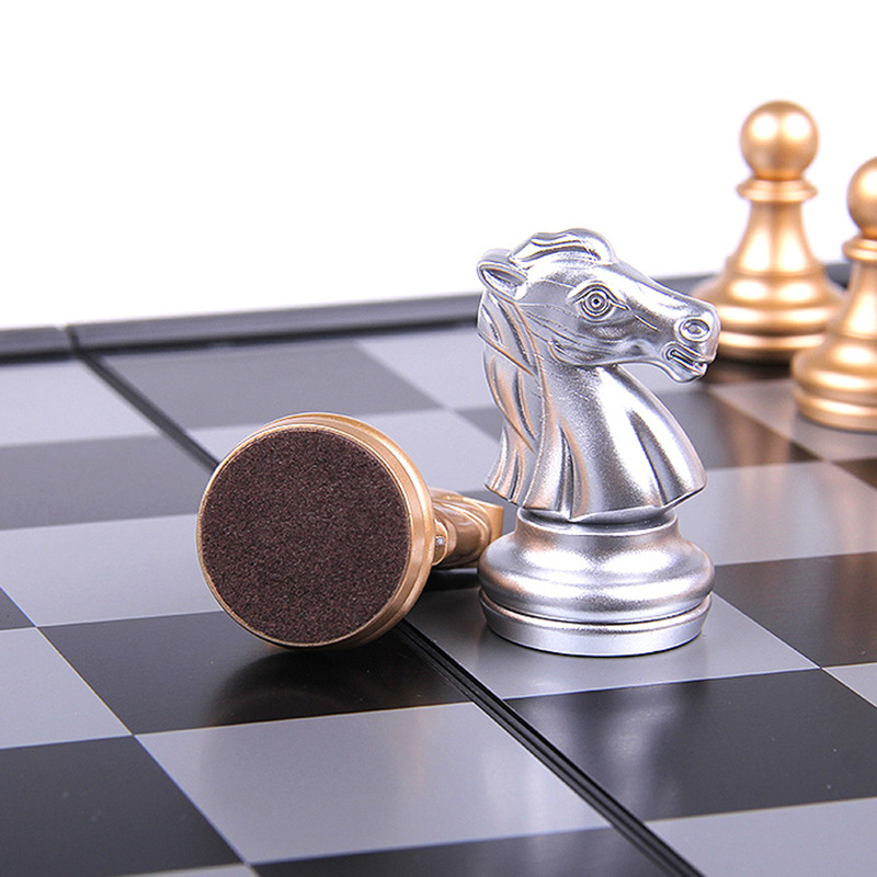 友邦ub国际象棋金银色棋子学生培训比赛用棋磁性可折叠棋盘批发