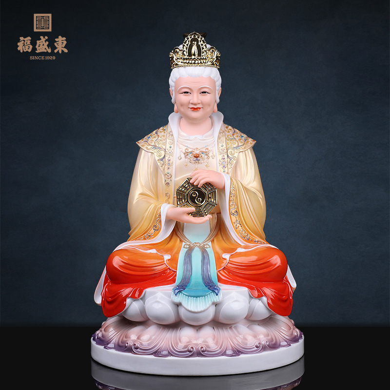 无生老母像体供奉家树脂仿瓷无极老母神像瑶池金母皇