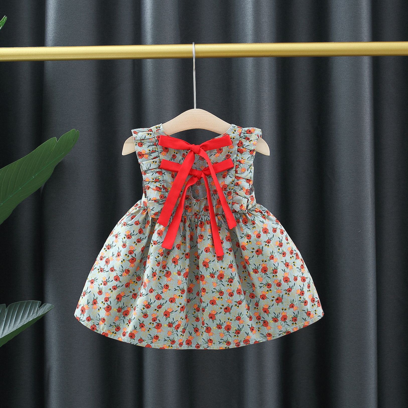 田园花朵女童裙