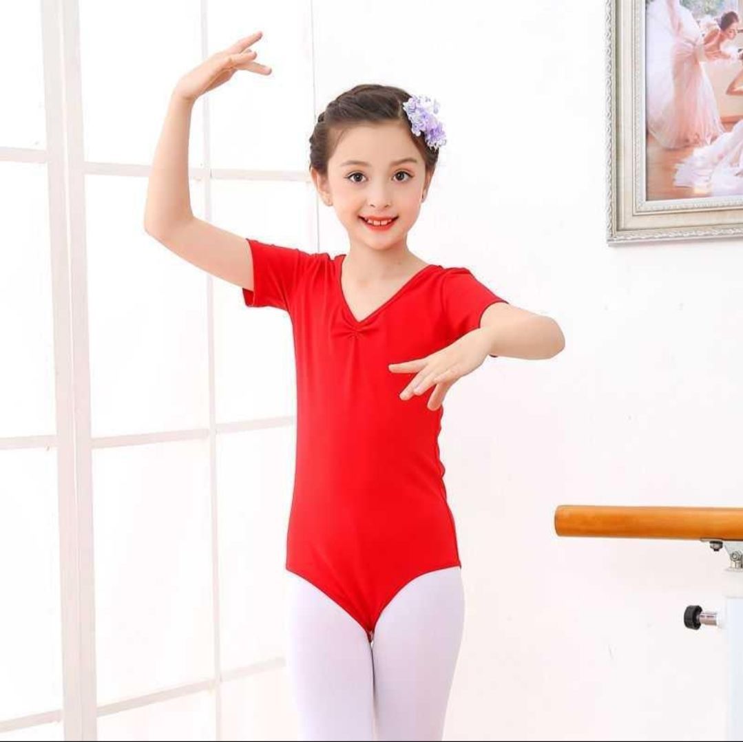 儿童舞蹈服女童连体芭蕾舞服装女孩形体中国舞蹈衣春夏薄款练功服