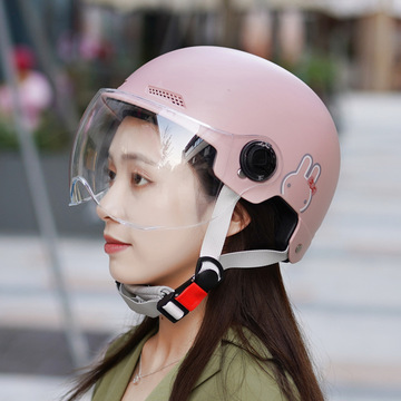 3c认证电动车头盔男女士电瓶摩托车盔安全帽夏季半盔四季通用