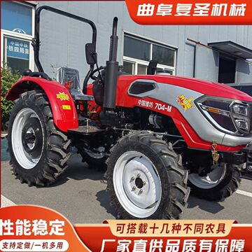 中国潍坊704农用四驱拖拉机 8 8梭式换档涡轮增压旋耕四轮拖拉机