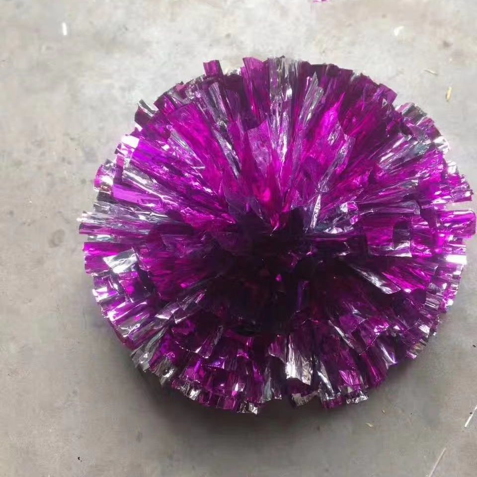 啦啦操花球啦啦队手摇拉花球运动会助威道具亮片手拿演出彩花球