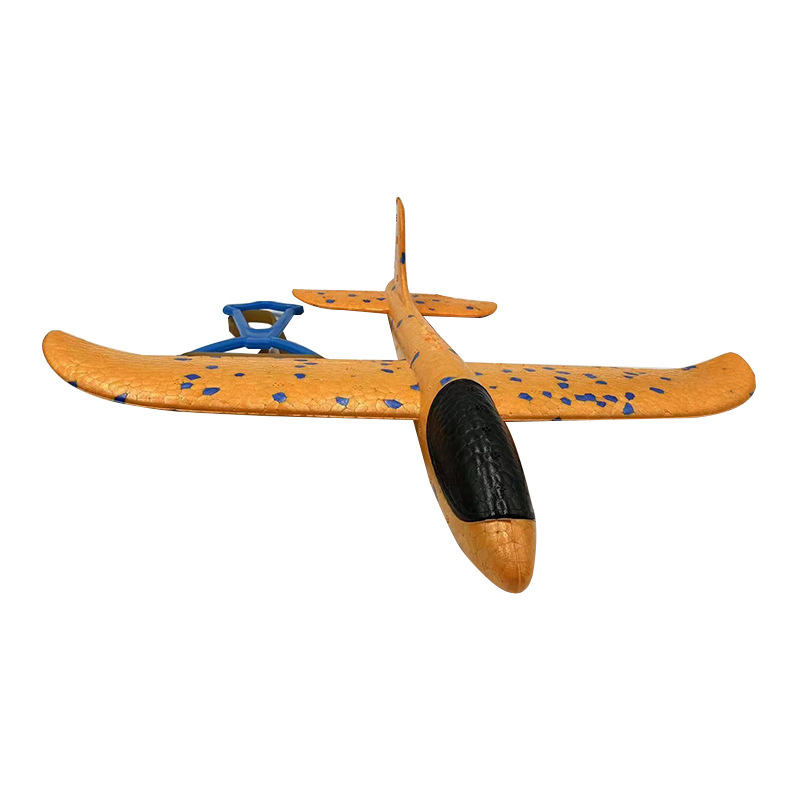 24cm Hand Throw Plane with Slingshot Bubble Plane Children's Toy Hand Throw Plane Model Airplane Children Glider