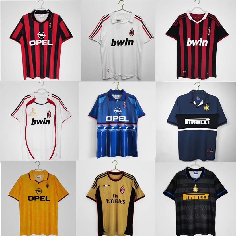 足球服意甲复古经典款ac米兰国米亚特兰大佛罗伦萨拉齐奥球衣批发