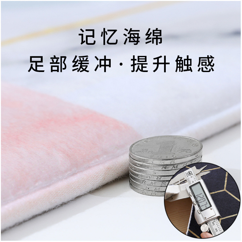 Cross-Border Custom Thickened Flannel Printed Toilet Three-Piece Floor Mat Foreign Trade Amazon Bathroom Absorbent Floor Mat