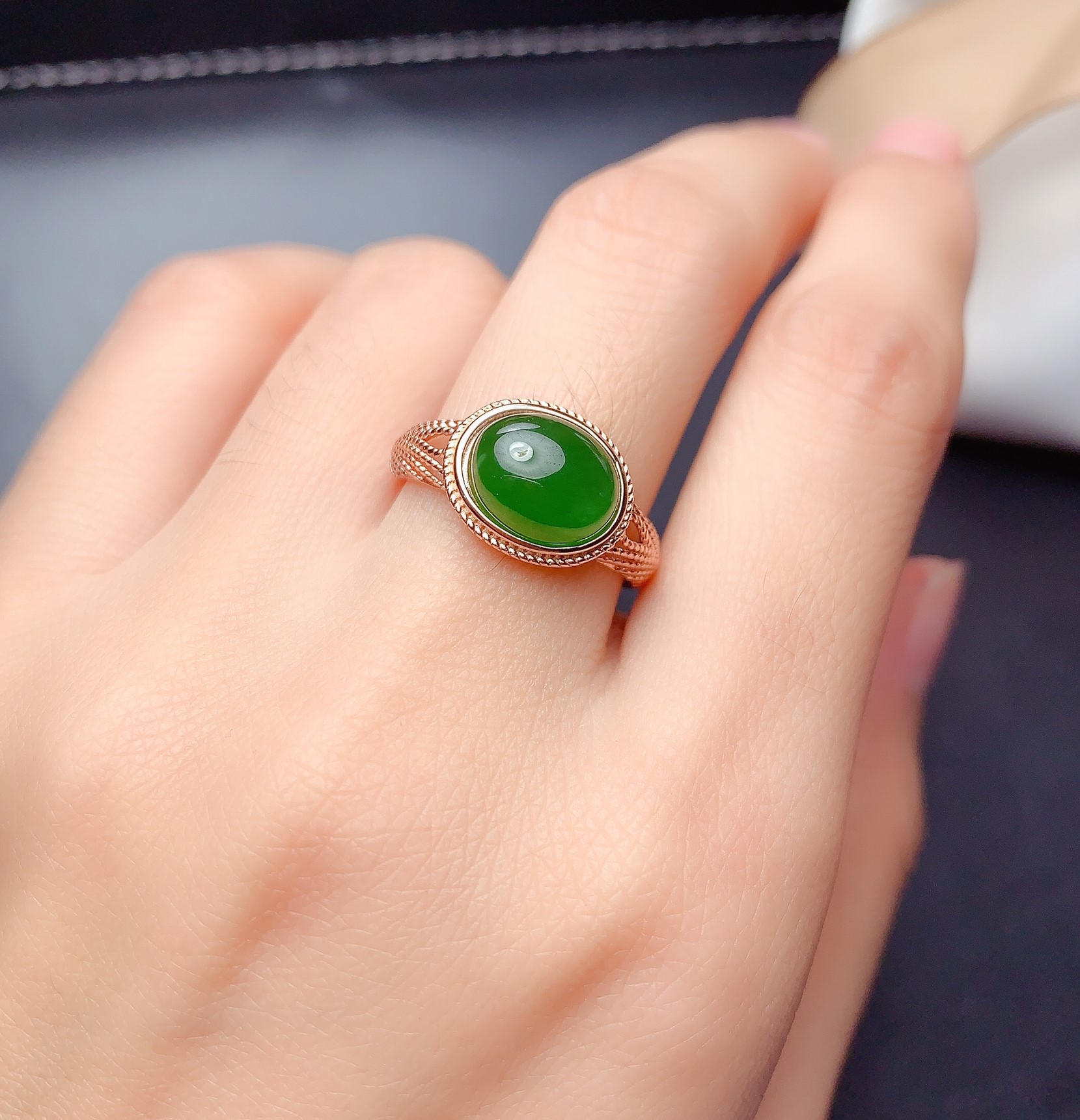 大气包镶款 s925银镀白金玫瑰金戒指 空托 椭圆 6*8/7*9/8*10mm