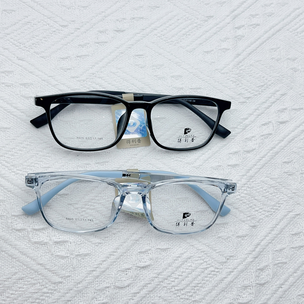 日式复古风格小众板材青少年儿童近视镜架tr90方形网红眼镜批发