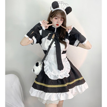 M-XL 新款女仆装 连衣裙 甜美日系熊猫女孩 角色扮演动漫COS服装`