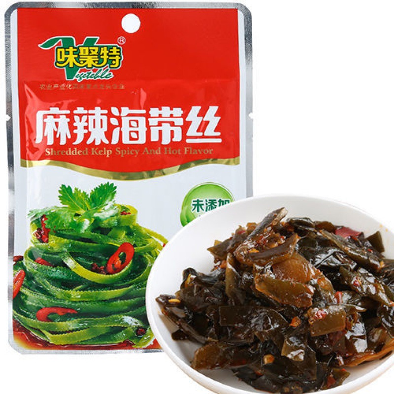 味聚特麻辣海带丝53/袋即食下饭菜开胃菜休闲零食小菜咸菜特色菜