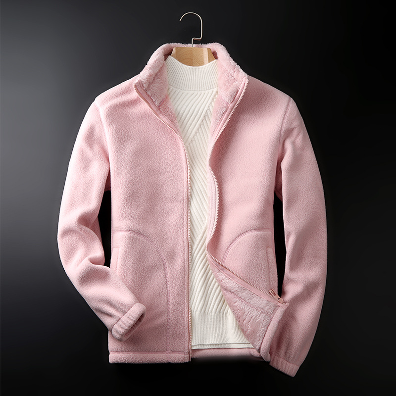 摇粒绒外套女抓绒外套女珊瑚绒女士双面绒上衣户外加绒加厚抓绒衣