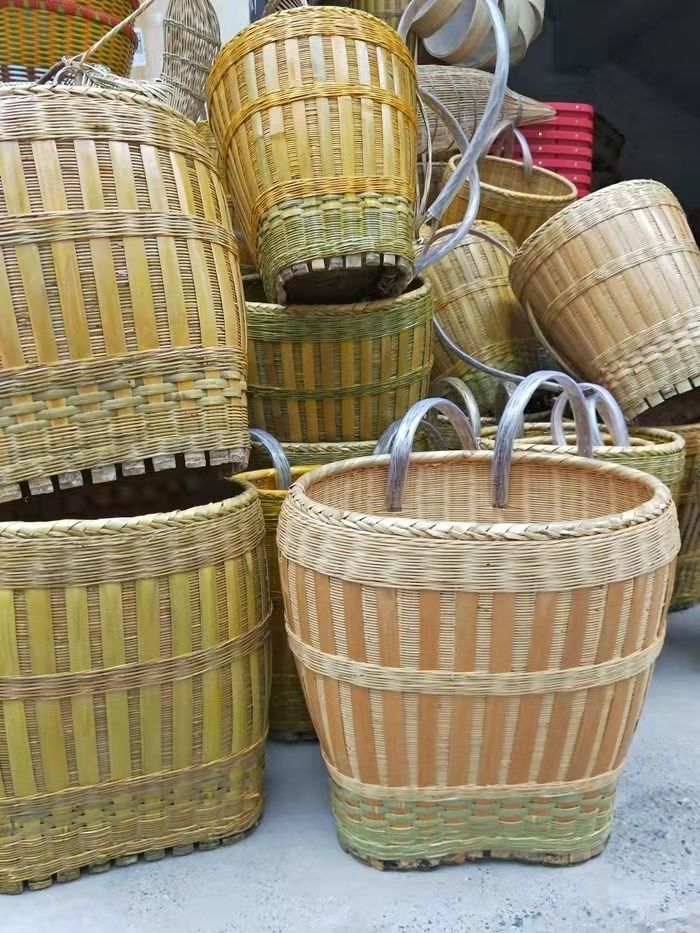 贵州纯手工精品竹编背娄背篼背筐背箩莱筐茶叶筐水果筐竹筐
