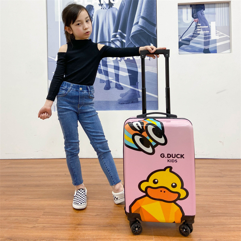 新款儿童20寸大黄鸭登机箱旅行箱静音万向轮行李箱送礼品厂家批发