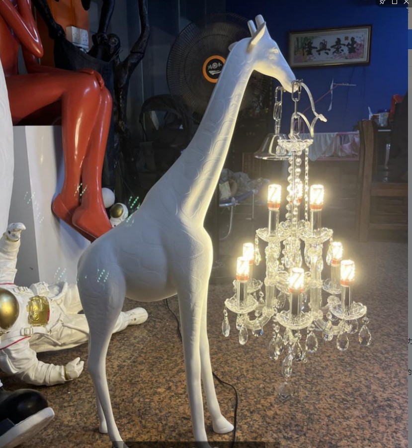 Nordic Animal Sculpture Giraffe Floor Lamp Creative Designer Exhibition Hall Hotel Lobby Sales Office Decoration Floor Lamp