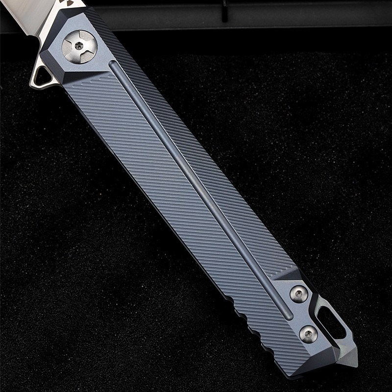 s35vn钢折叠刀名刀随身折刀户外刀具防身便携轴承钛合金小刀