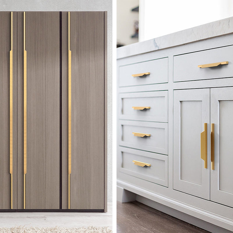 铝合金压铸拉手衣柜加长通顶金色橱柜轻奢把手抽屉柜门约一件批发