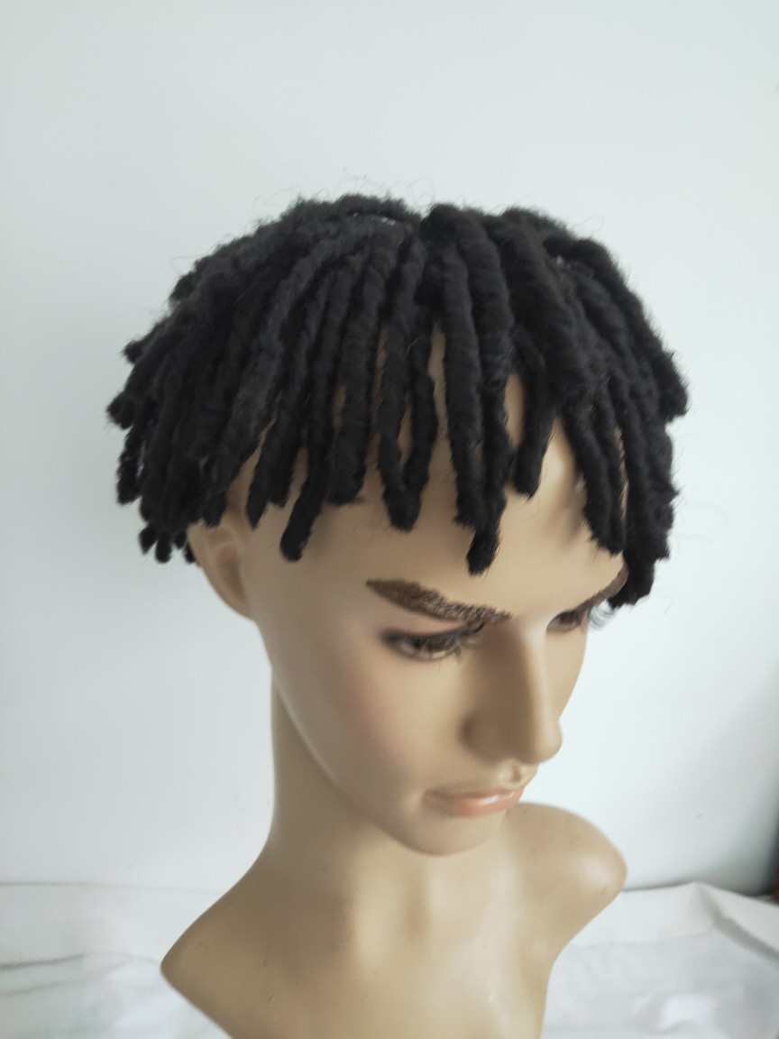 黑色人脏辫假发发片式假发片直拖把头烫假发非洲辫子牢固高温丝