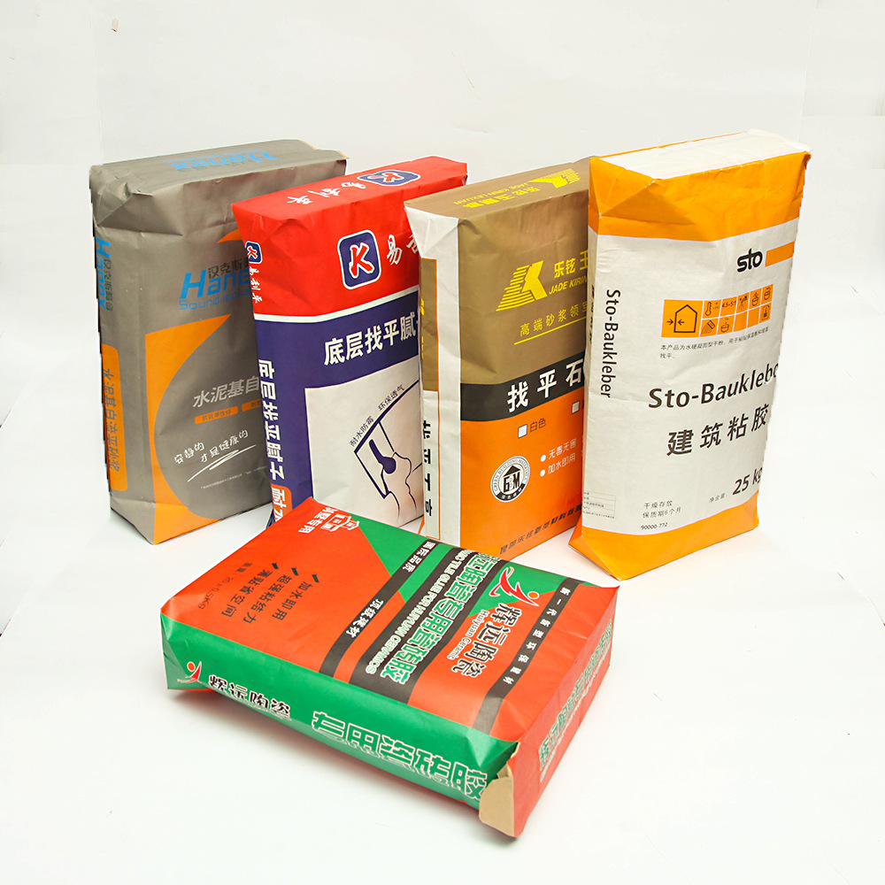 瓷砖胶腻子粉包装袋三纸一膜牛皮纸复合阀口袋石膏彩印阀口编织袋