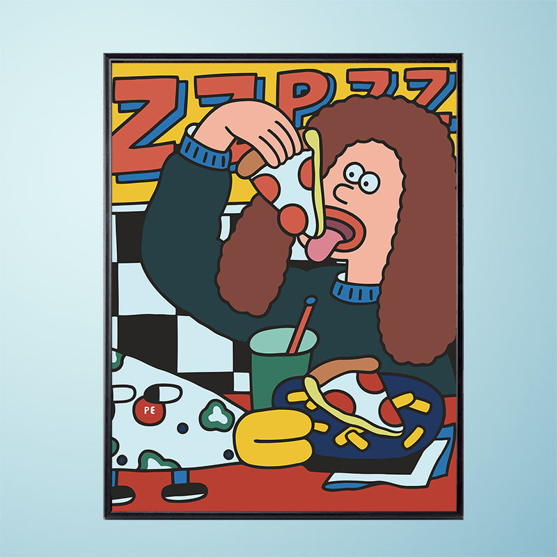 diy填充数字油画卡通动漫填色成人画减压手工画画手绘涂色油彩画