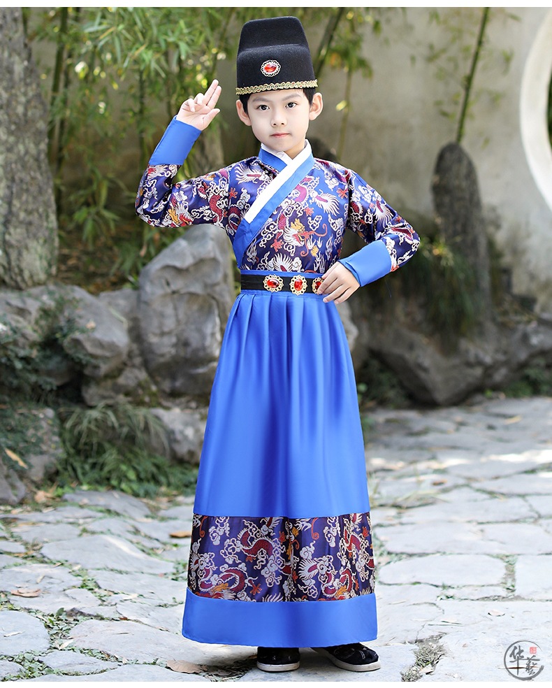 儿童汉服男童明制秋冬锦衣卫飞鱼服武侠风明朝古装中国风六扇门