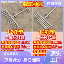 种葱神器大葱小型机器移栽栽苗打孔器打眼机农民干活栽葱专用工具