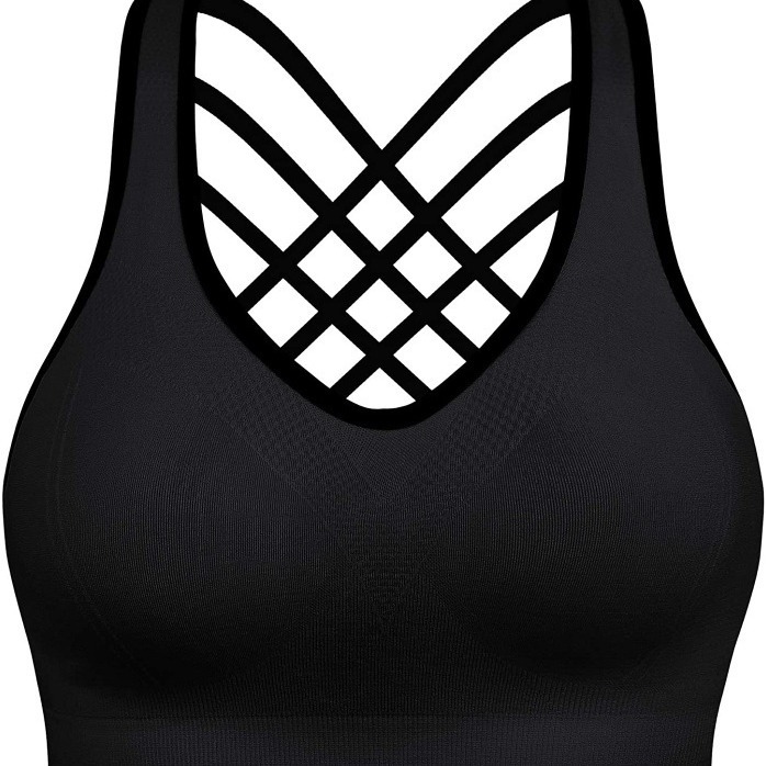 European and American Ladies Beauty Back Yoga Exercise Vest Shockproof Tight Push up Bras Fitness Training Running Underwear