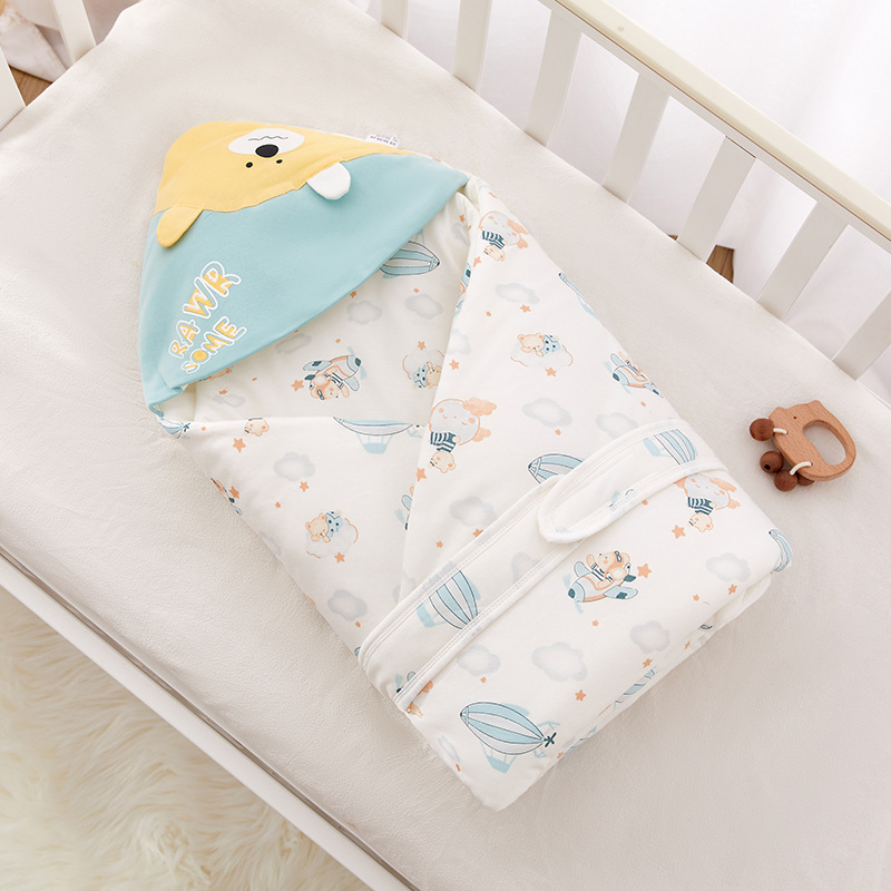 婴儿抱被秋冬季加厚儿包被初生宝宝产房襁褓防惊跳外裹被-阿里巴巴