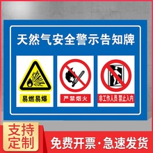 天然气安全警示告知牌天然气管道请注意避让当心天然气爆炸警示贴