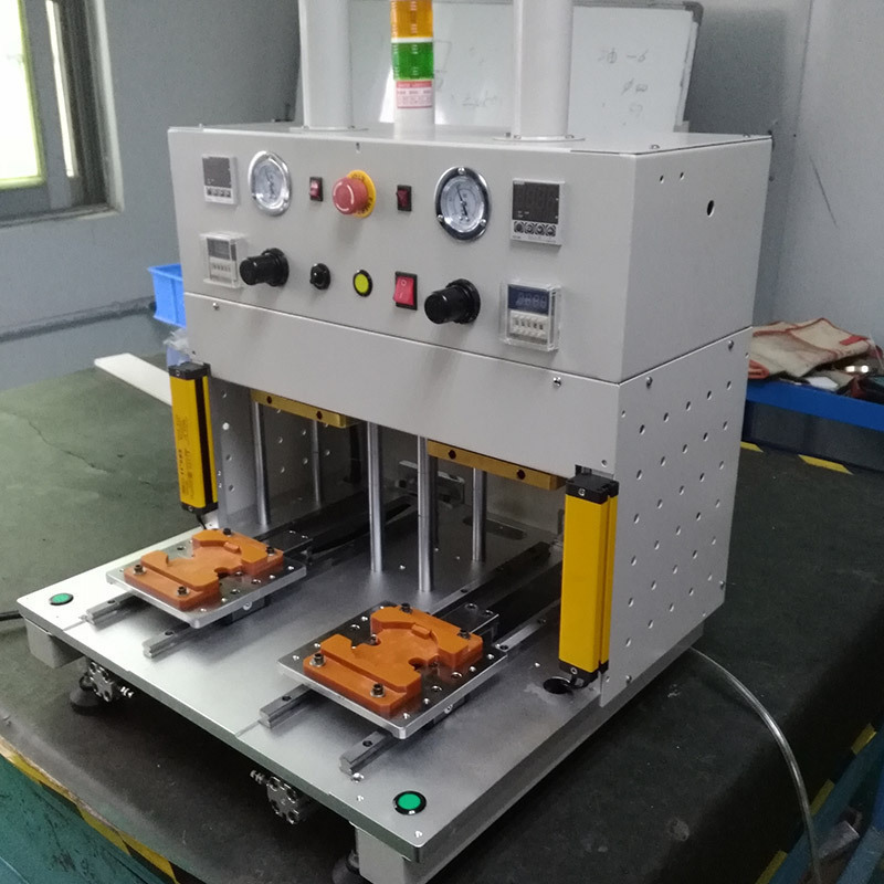 塑料热铆成型热熔机 恒温热压熔接热熔机 台式双轨气动热熔器