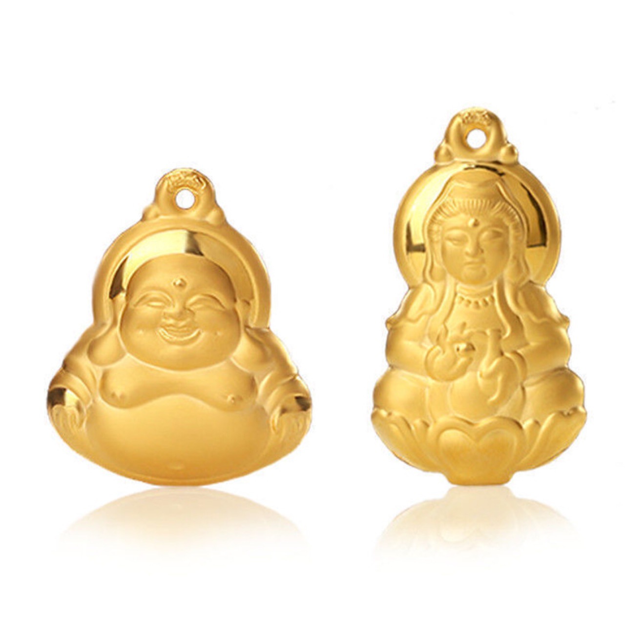 沙金佛公越南金观音吊坠男女款镀金佛观音项链挂坠金吊坠直播礼品