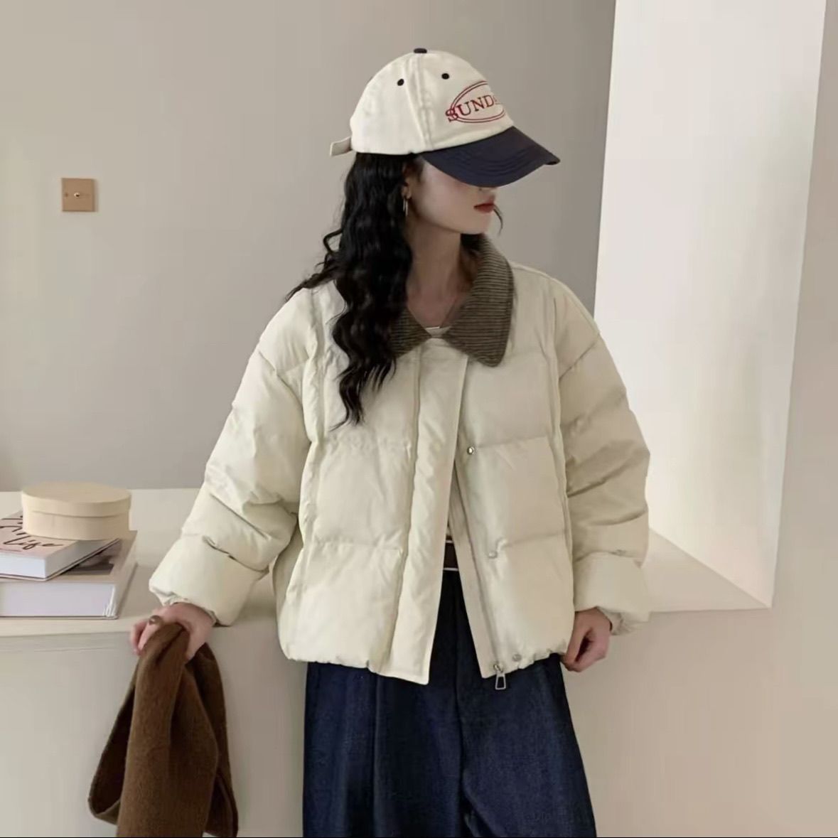 2025新款韩版休闲ins宽松高品质女款羽绒服百搭时尚保暖纯色短款