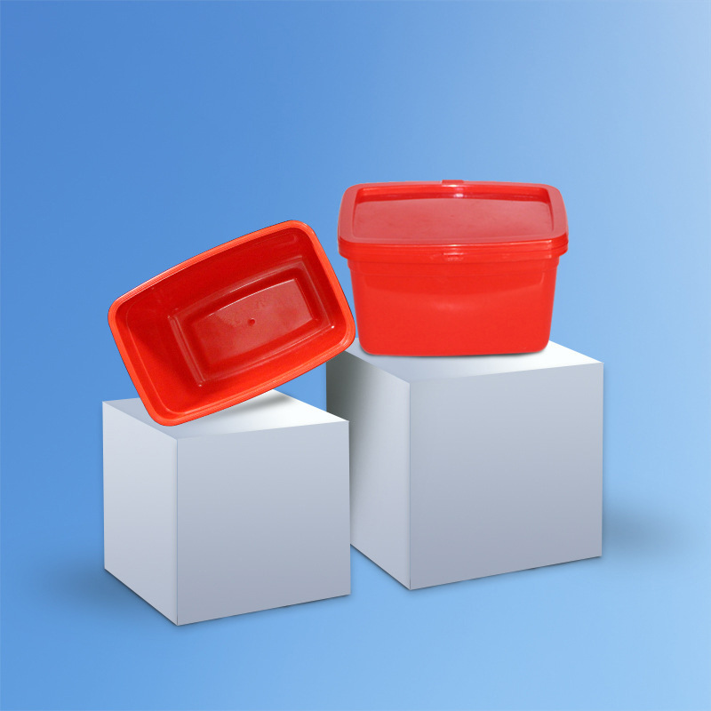 现货500g黄豆酱酱料盒 豆瓣酱盒火锅酱料塑料包装盒