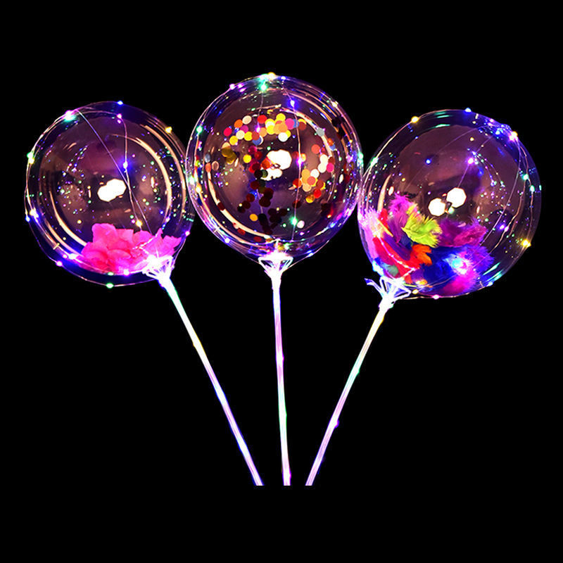 气球摆摊批发网红波波球发光带灯街卖闪光广场地推夜市儿童球中球