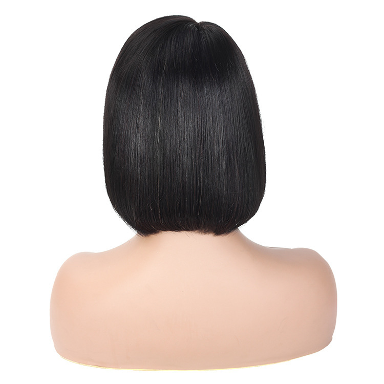 Europe and America Cross Border Wig 4*4 Front Lace Human Hair Wig Hair Bobhaircut Wig Human Hair Wig