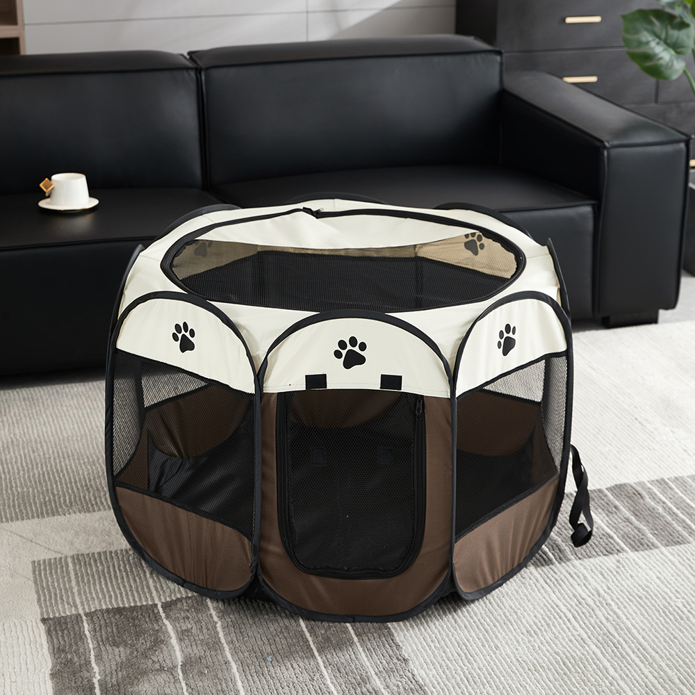 Pet Octagonal Cage Foldable Dog Cage Waterproof Oxford Cloth Pet Tent Removable and Washable Scratch-Resistant Dog Cat Delivery Room