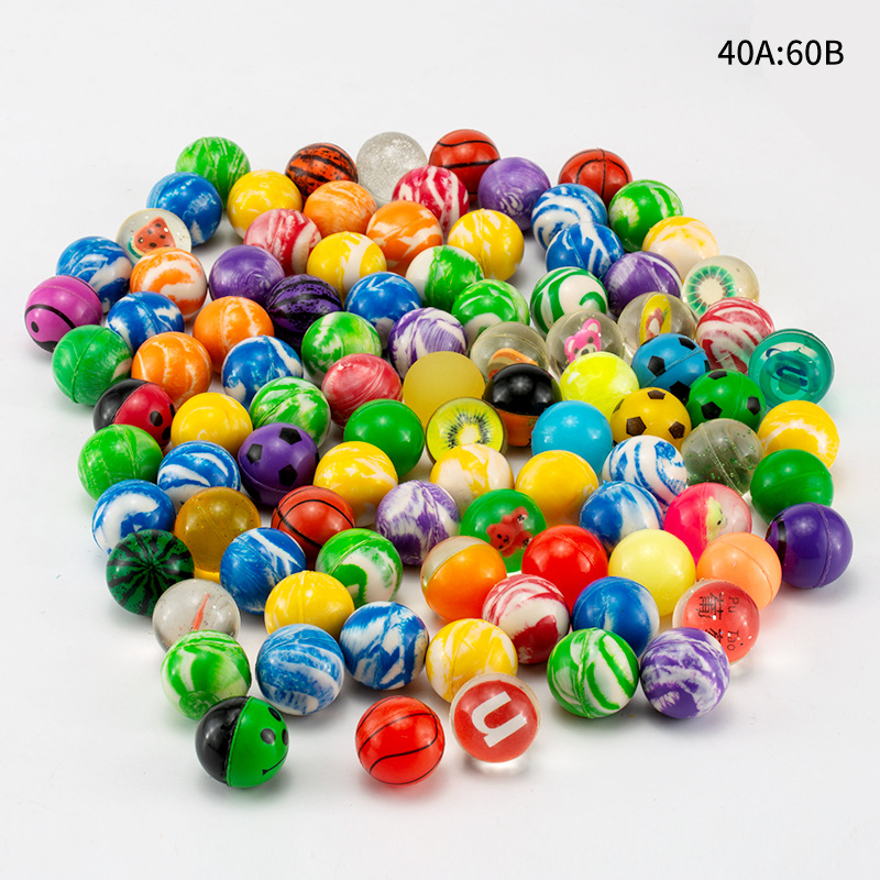 No. 27 Victor Bouncing Ball Mixed Entertainment Marbles Gumball Machine Colorful Fun Park Rubber Toys Elastic Ball