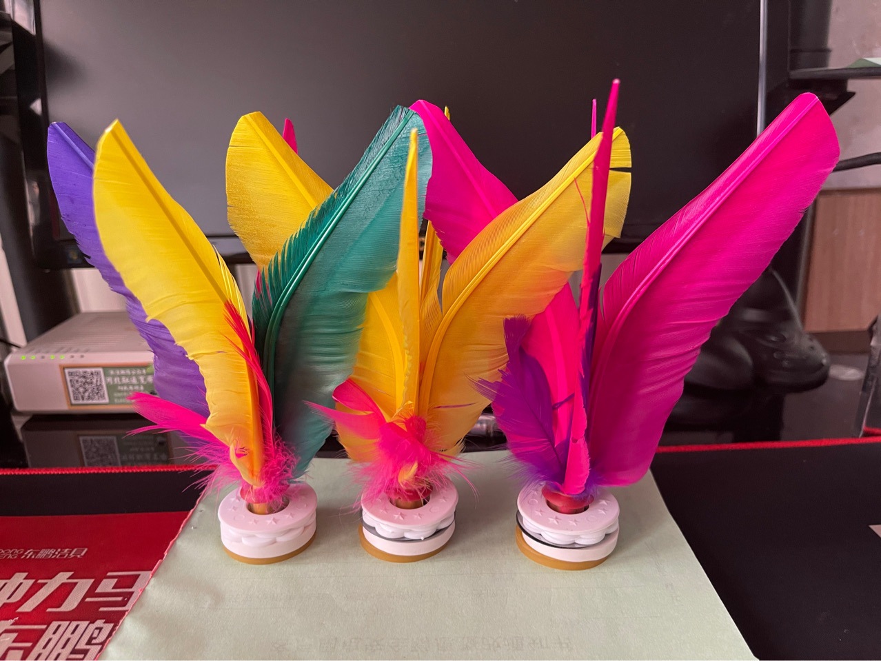 春季新款拆装毽子比赛毽球彩色毽