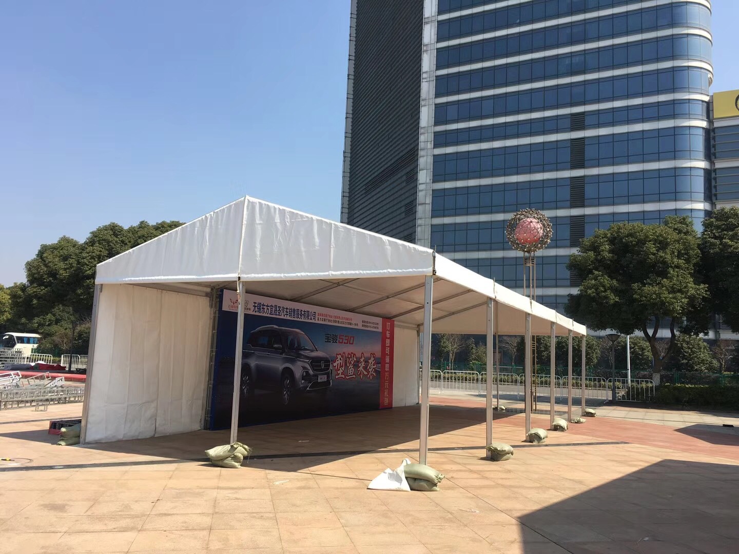 环宇篷房供应展览展会车展临时铝合金框架主材篷房铝合金材质