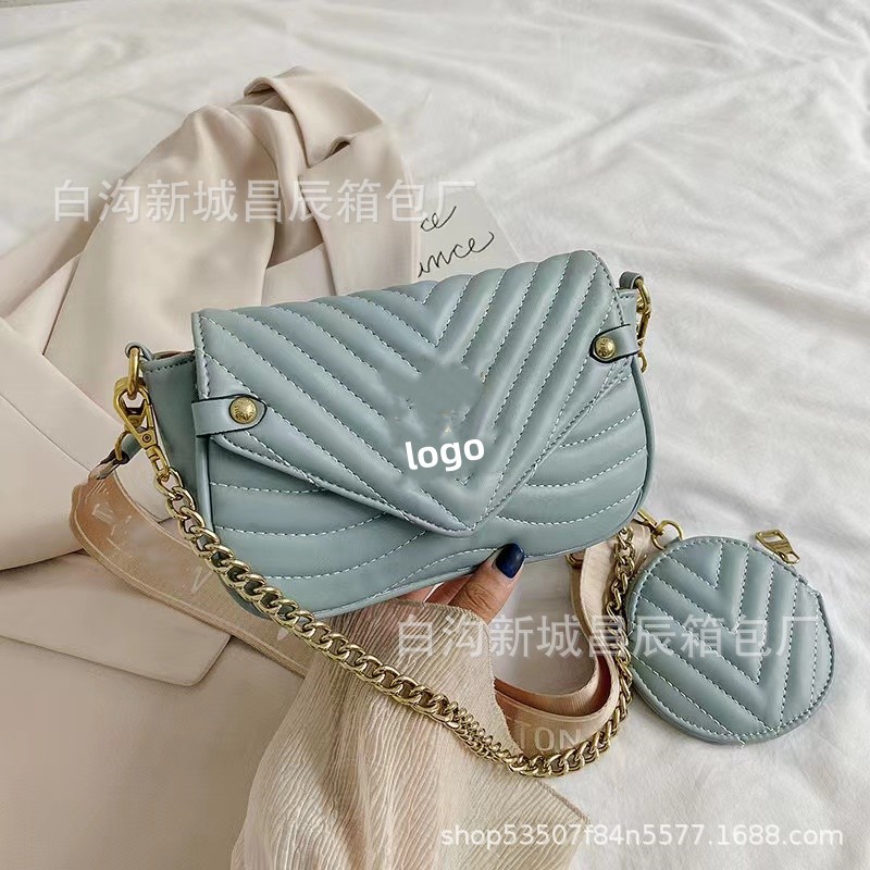 Summer New Versatile Personality Women's Underarm Bag Sweet and Spicy Women Hand-Carrying Crossbody Bag Commuter Embroidery Thread Mother and Child Bag Delivery