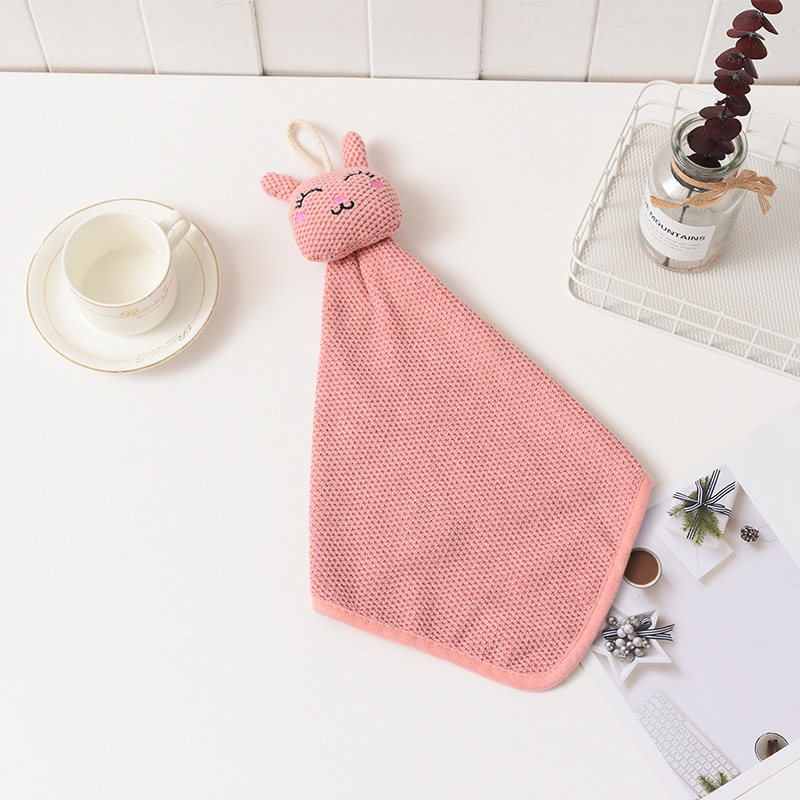 Wholesale Kitchen Pearl Series Absorbent Hand Towel Hanging Hand Towel Thickened Cute Bathroom Hand Towel