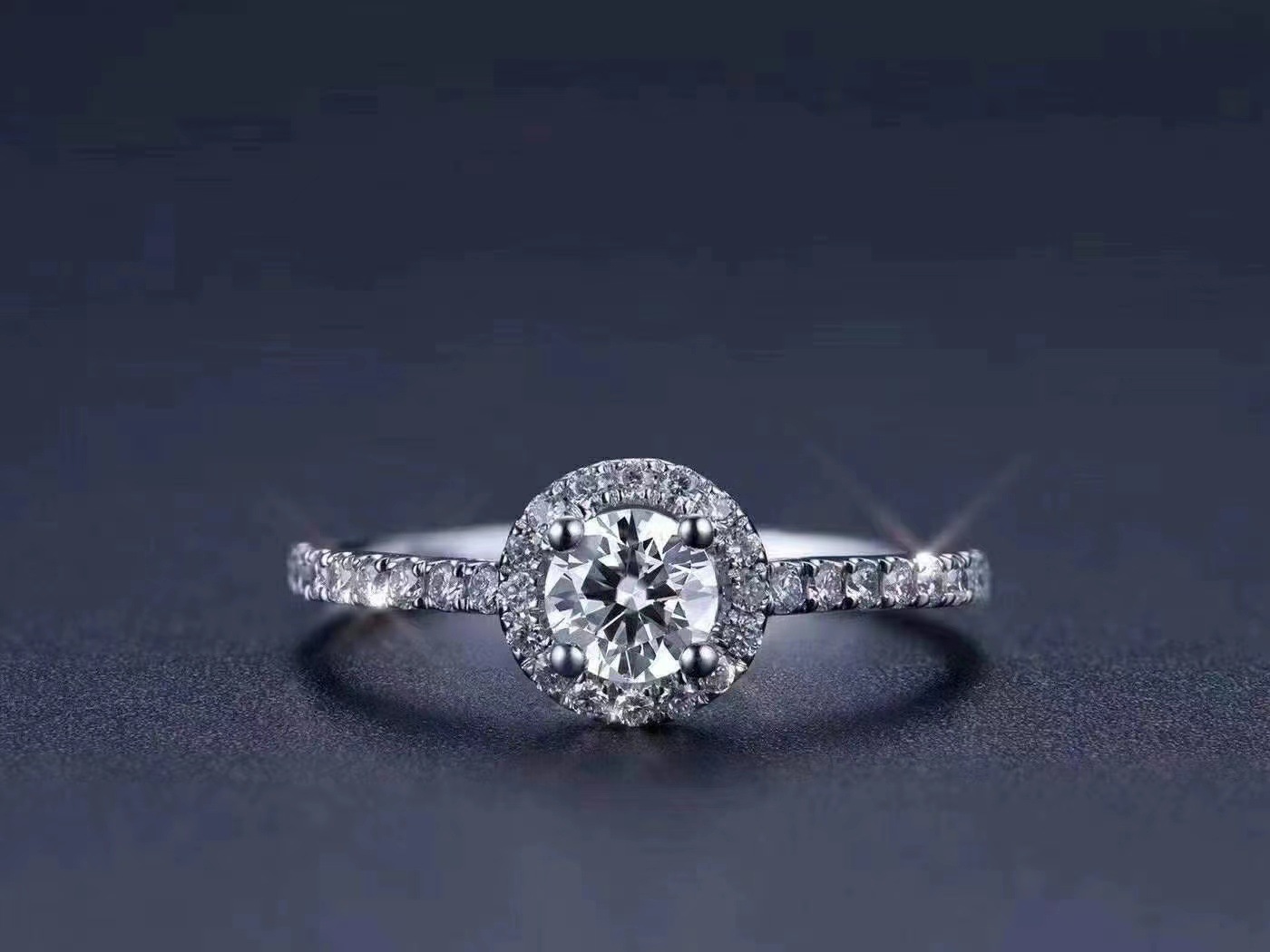 si3足反圆钻女戒钻石戒指婚戒女戒裸石源头货源吉之美珠宝