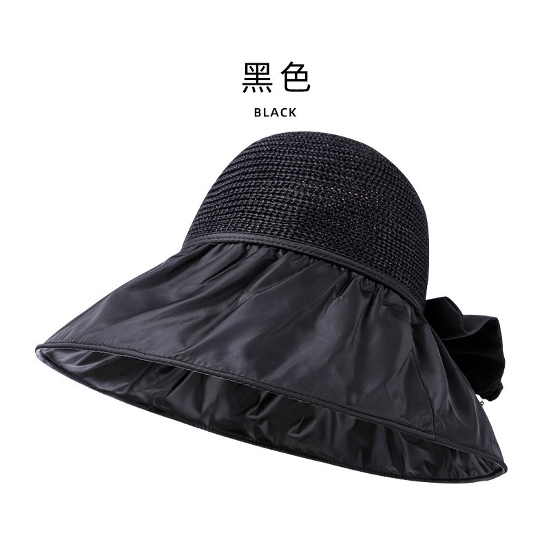 Sun Protection Hat Women's Uv Protection Spring and Summer New Vinyl Sun Hat Big Brim Travel Bucket Hat Summer Hat for Women