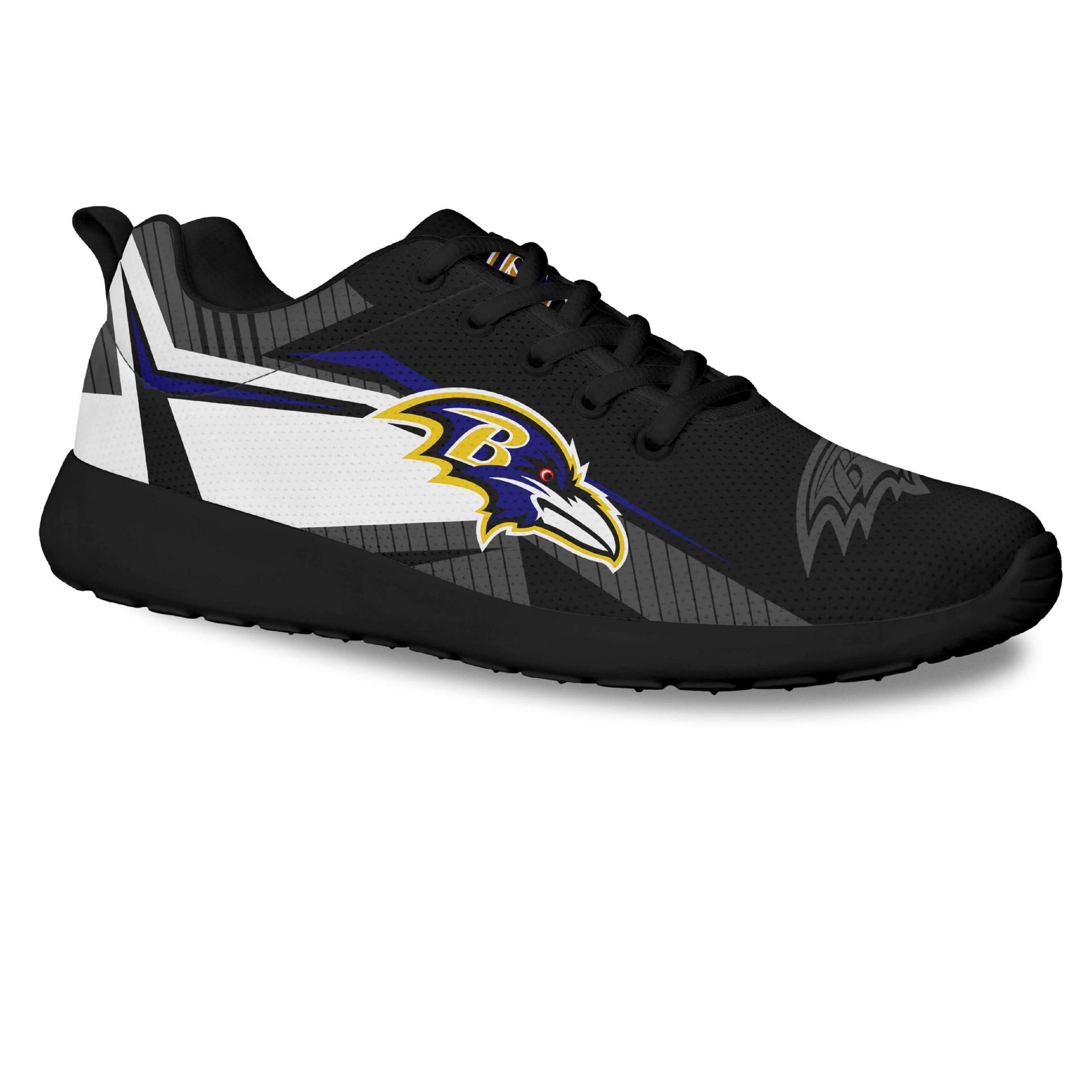 定制黑色潮流透气跑步休闲鞋男士轻便跑步鞋飞织鞋面定制任意图案