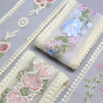 法式网纱刺绣蕾丝花边丝带布条衣服领袖口裤脚边服装发饰diy配饰