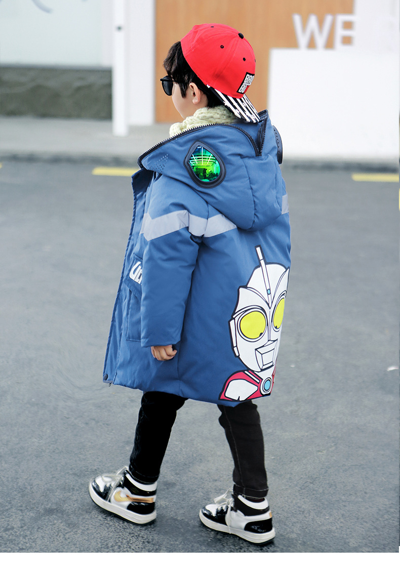 男童棉衣加棉加厚2020冬季新款儿童奥特曼棉服中大童连帽保暖棉袄