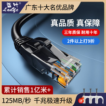 蓝叶网线家用千兆网线六6类室外电脑高速宽带线五5成品网络线对