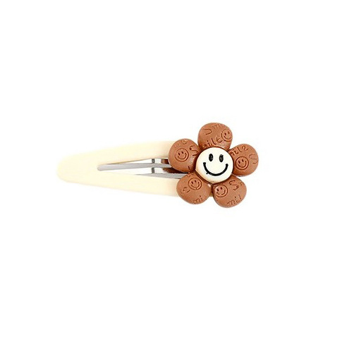 Autumn and Winter Maillard Coffee Color Bear Barrettes Female Cute Forehead Bangs Broken Hair Duckbill Clip Sub Headdress Hairpin Side Clip